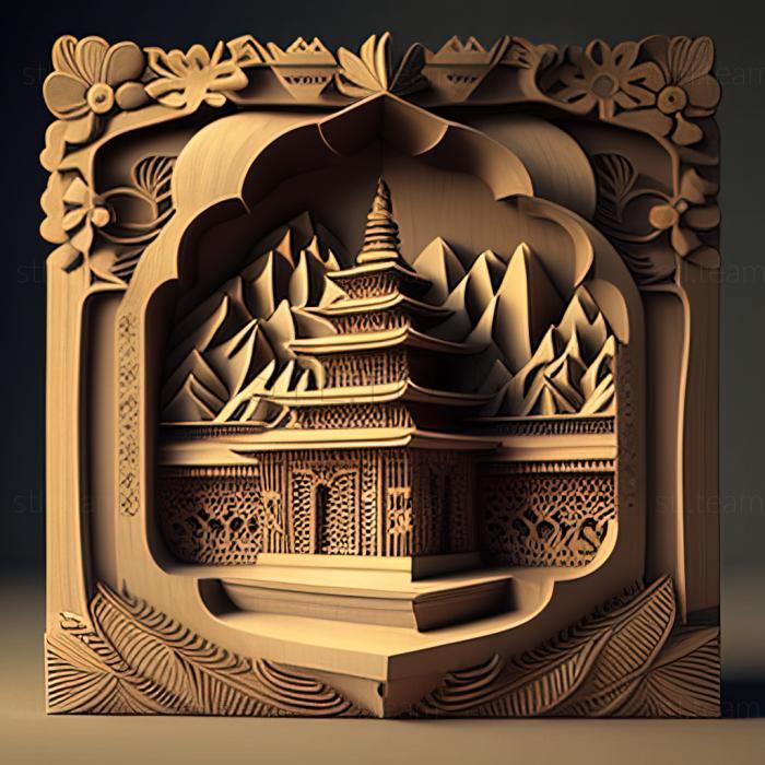 3D модель Катманду Непал (STL)